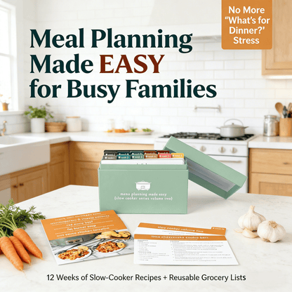 🍽️ Meal Planning Kit with 105 Photo Recipe Cards