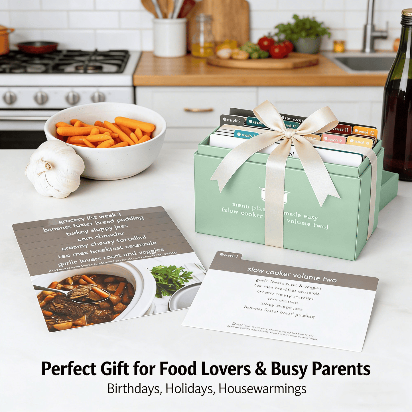 🍽️ Meal Planning Kit with 105 Photo Recipe Cards