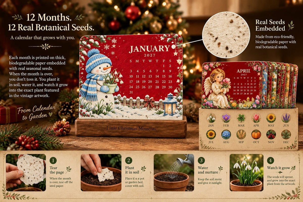 🎄🗓️ Christmas Limited-Edition — 🪴✨ Eco-Friendly Plantable “Timeless” Seed Calendar 2027