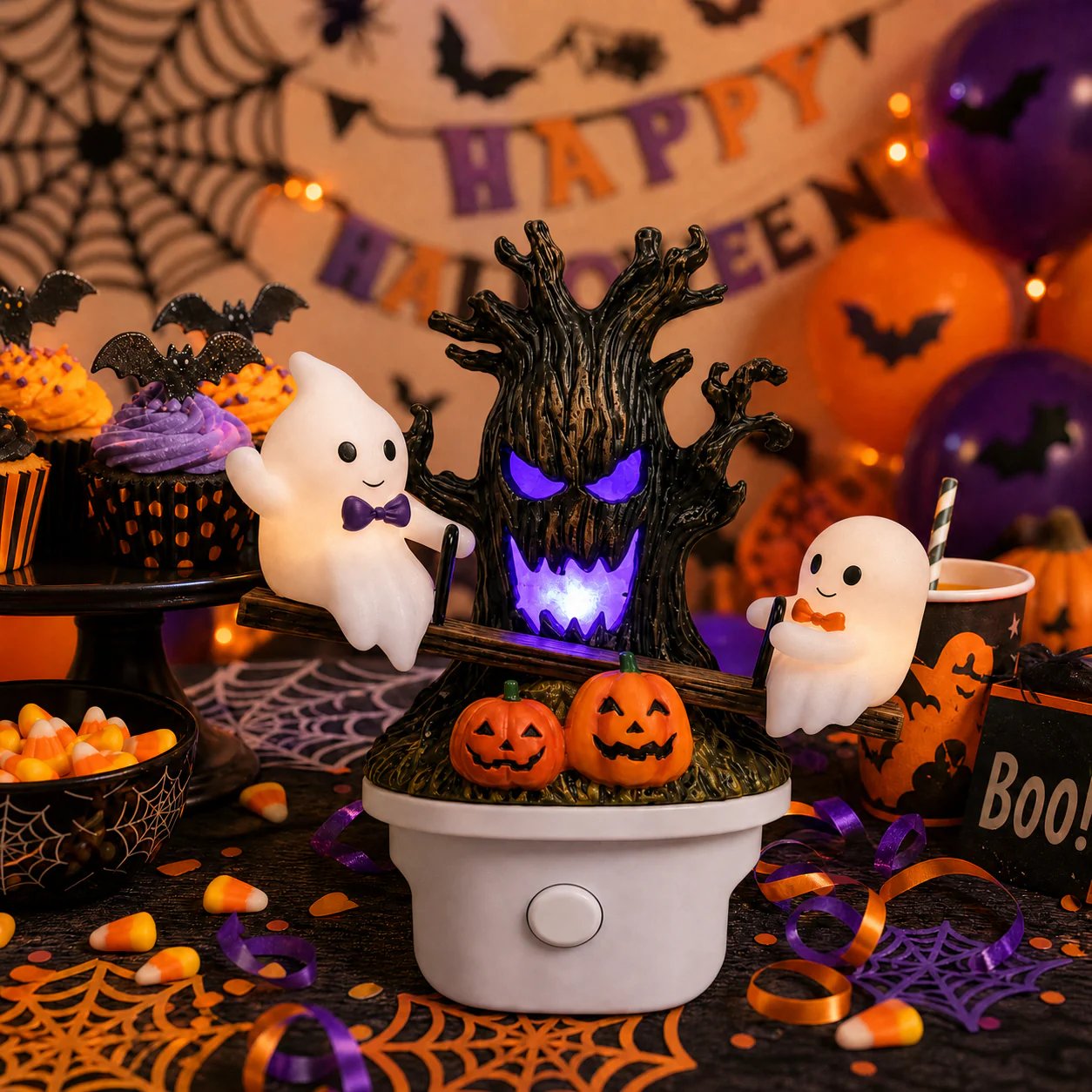 🎃👻Animated Seesaw Ghost Plug In LED Night Light