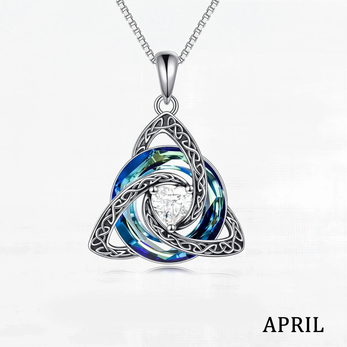 Birthstone Celtic Knot Necklace for Women