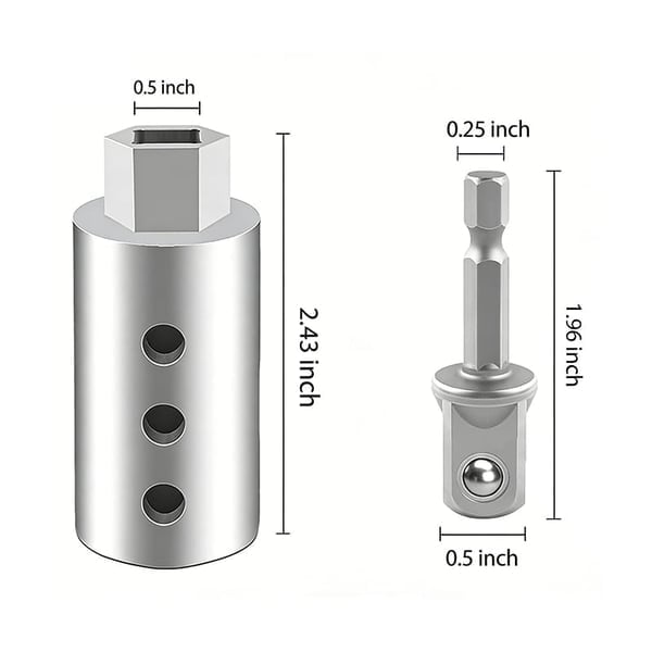 Stainless Steel Trailer Jack Electric Drill Adapter