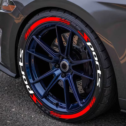🔥 8PCS 3D Tire Lettering Stickers – Thickened Wheel Sidewall Decals for Cars & Motorcycles