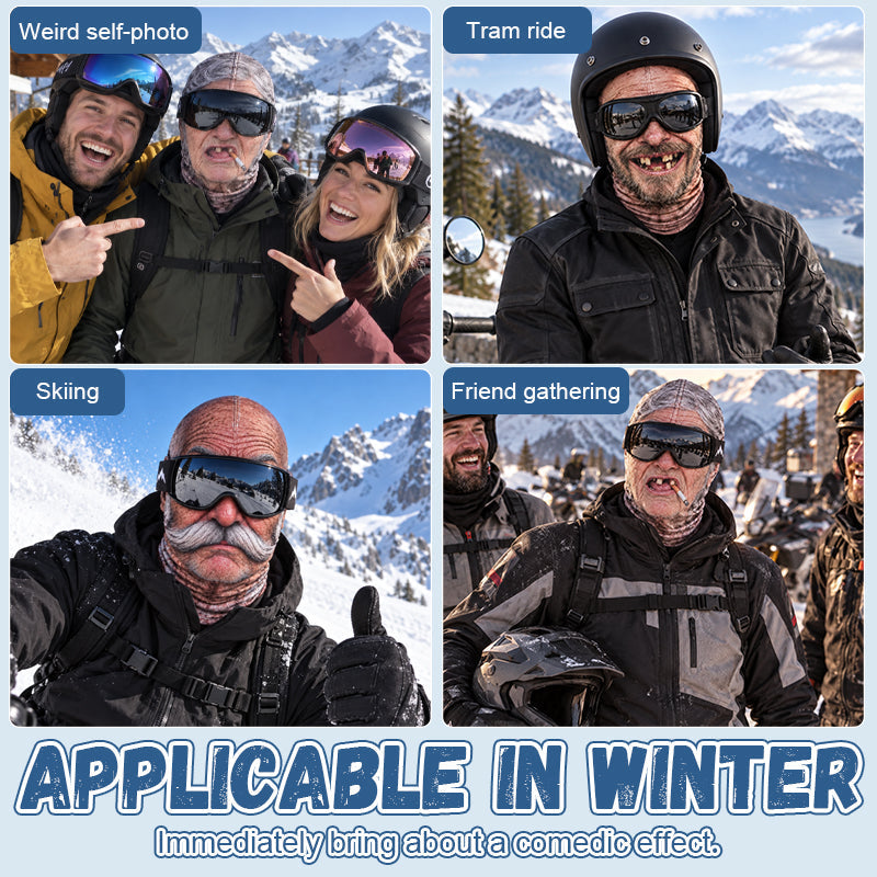 Funny Realistic Face Ski Mask – Hilarious Gear for Skiing, Riding & Outdoor Fun