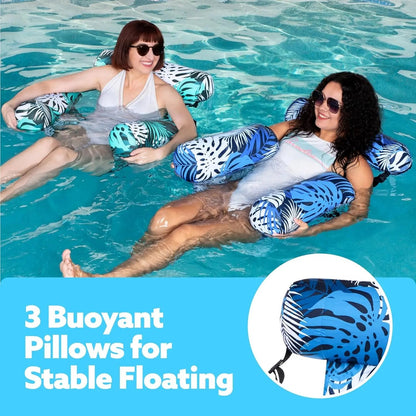 ⚡Hot Sales 49% OFF🔥Inflatable Pool Floats Adult, 2 Packs  Floating Lounge Chairs