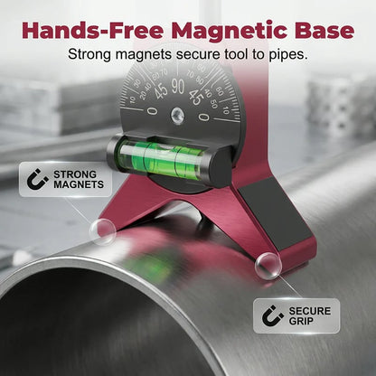 🔧  Magnetic Pipe Centering Tool – Y-Shaped, Hands-Free, Built-in Level 📏