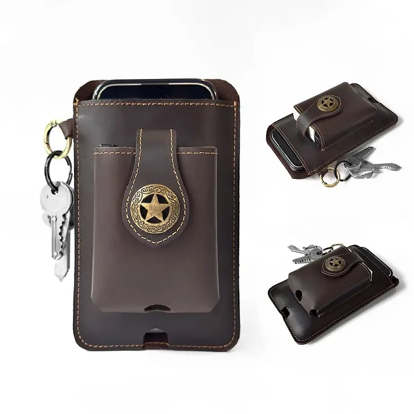 Vintage Cowhide Leather Waist Bag