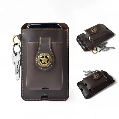 Vintage Cowhide Leather Waist Bag