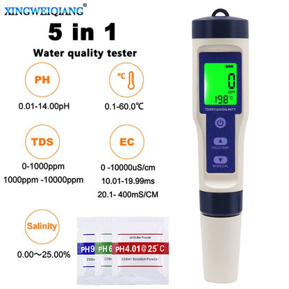 🔥5-in-1 Digital Pool Salt & pH Tester