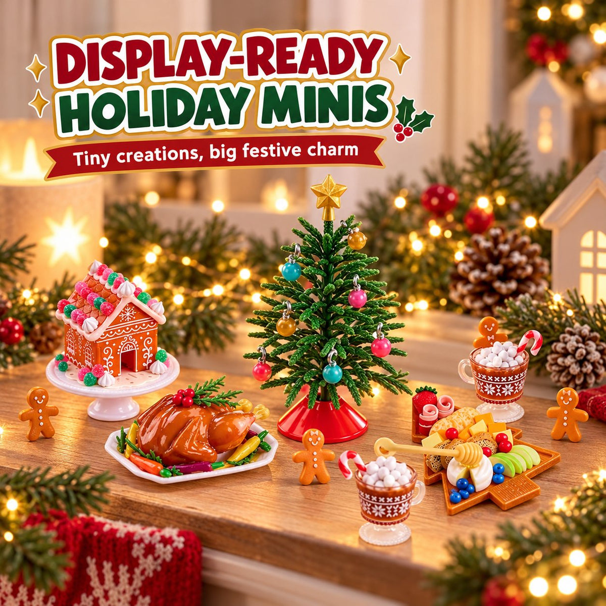 ⏰ LAST DAY 49% OFF - 🎄 24-Day Holiday Miniature Advent Calendar | Craft Your Magic
