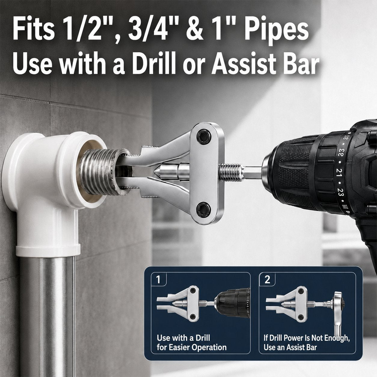 Broken Pipe Extractor Tool – Drill-Powered Solution For Fast Broken Fitting Removal