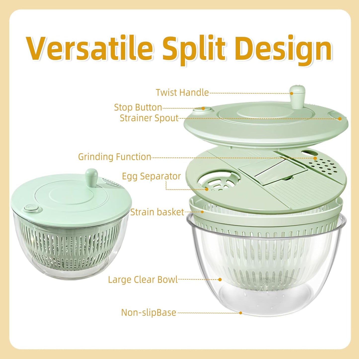 🔥6 In 1 Salad Spinner