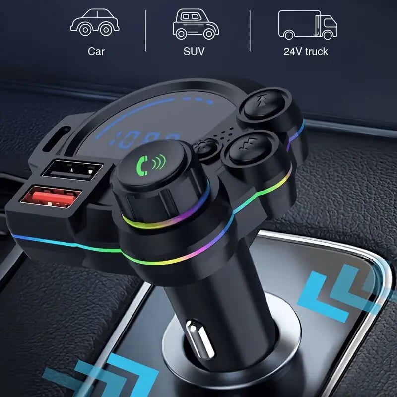 🔥Fast Charging, Wireless Music, Hands-Free Calls, and Bass Boost – The Ultimate Car Companion for Every Drive