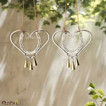 Lucky heart wind chime