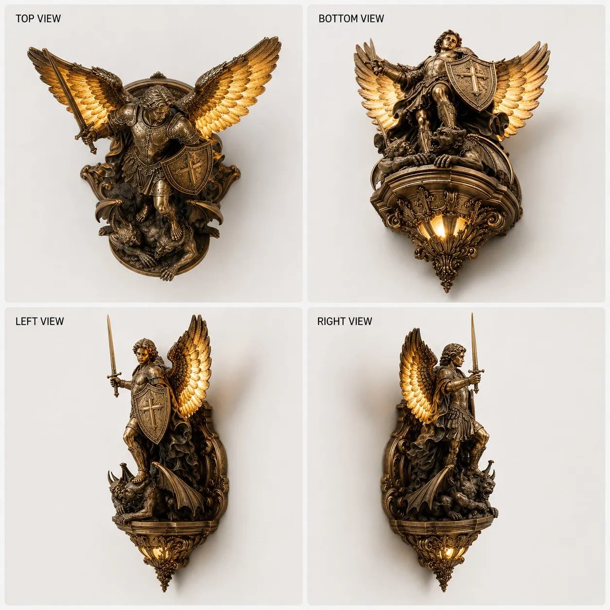 St. Michael Guardian Angel Wall Light