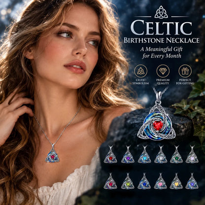 Birthstone Celtic Knot Necklace for Women