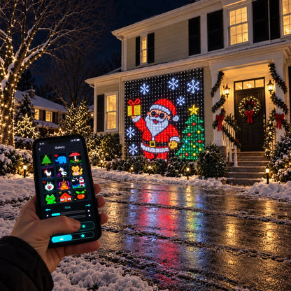 🔥🎄 Smart LED Curtain Lights | App-Controlled Animated Christmas Wall Display ✨