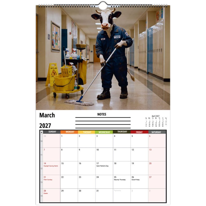Funny Cows Wall Calendar 2027