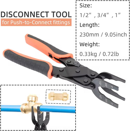 Exclusive Offer💥Fit Disconnect Tong Tool for Easily Removing Push-to-Connect Fittings(1/2in, 3/4in, 1in)