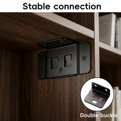 Quick Fitting Furniture Corner Brackets – Heavy Duty Stainless Steel L Shape Joint Fixing Brackets with Screws for Cabinets, Tables & Chairs Repair Kit