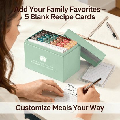 🍽️ Meal Planning Kit with 105 Photo Recipe Cards
