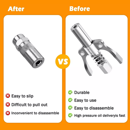 12000PSI 6-Jaw Stainless Steel Leak-Proof Universal Grease Tool Coupler