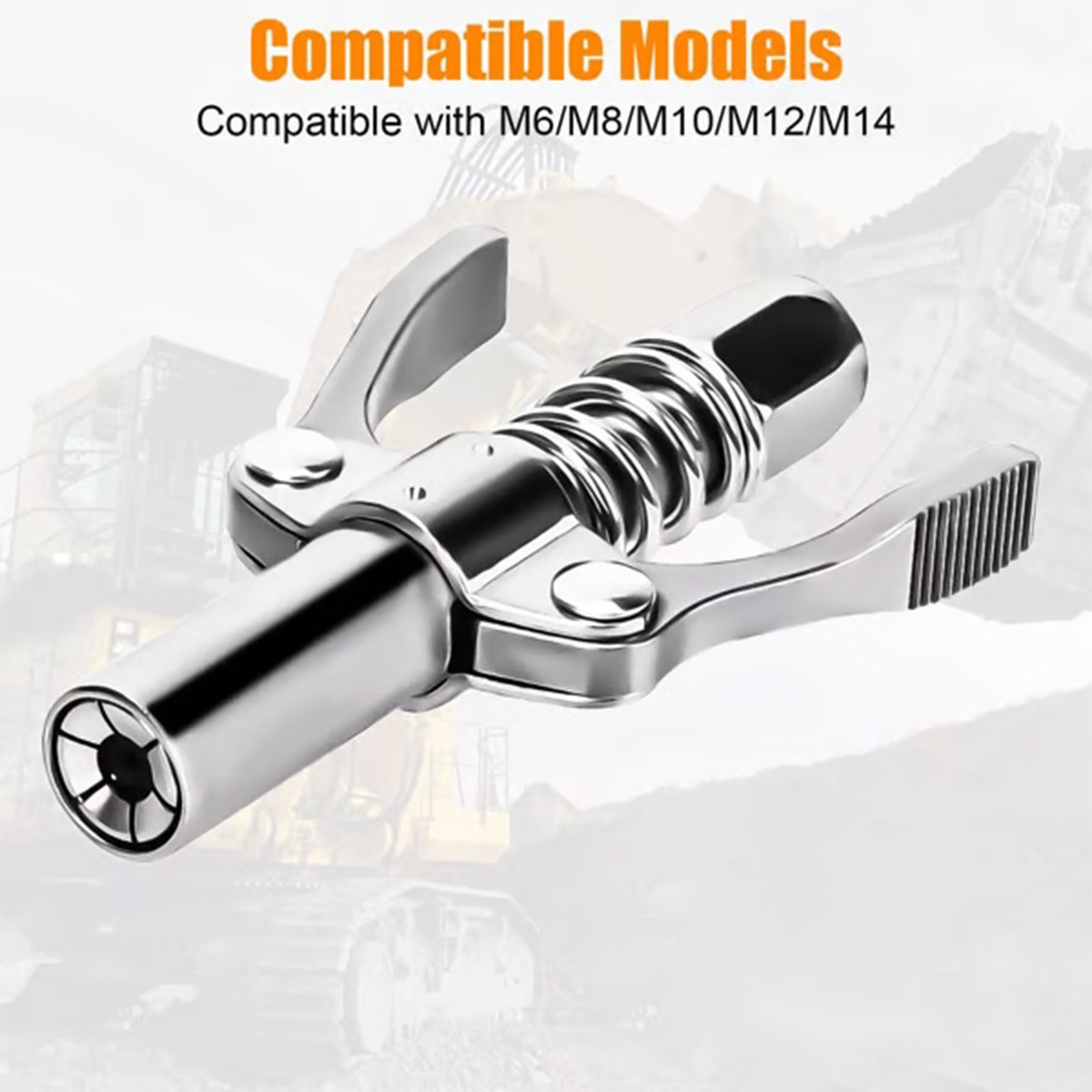 12000PSI 6-Jaw Stainless Steel Leak-Proof Universal Grease Tool Coupler