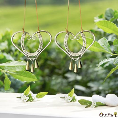 Lucky heart wind chime