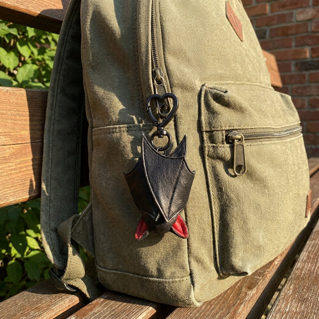 🦇 Cute Black Bat Baby Keychain