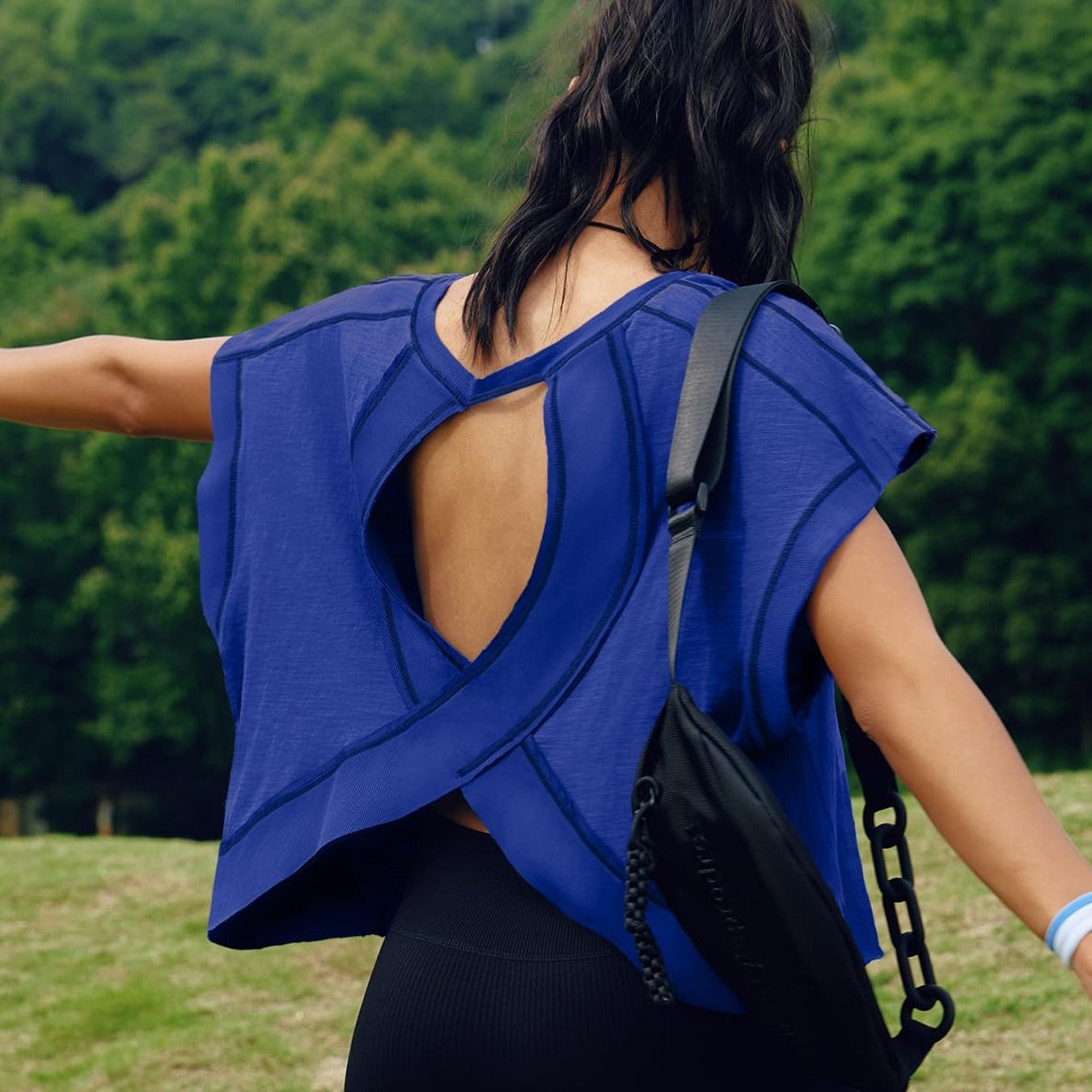 Hot Sale🔥Women's Asymmetrical Batwing Sleeve Tee – Summer Comfort with a Stylish Edge☀️