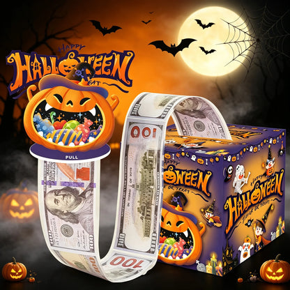 🔥LAST DAY 50% OFF - 💵🎄 Christmas Money Pull Surprise Box 50 Fillable Pockets for Cash, Treats, Notes & More 🎁