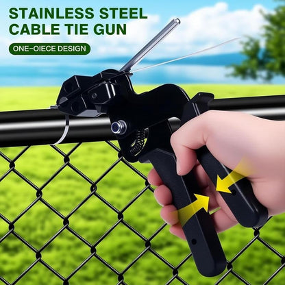 🎉 Special Offer Today Only!🎉🔥Stainless Steel Cable Tie Gun with Metal Zip Ties