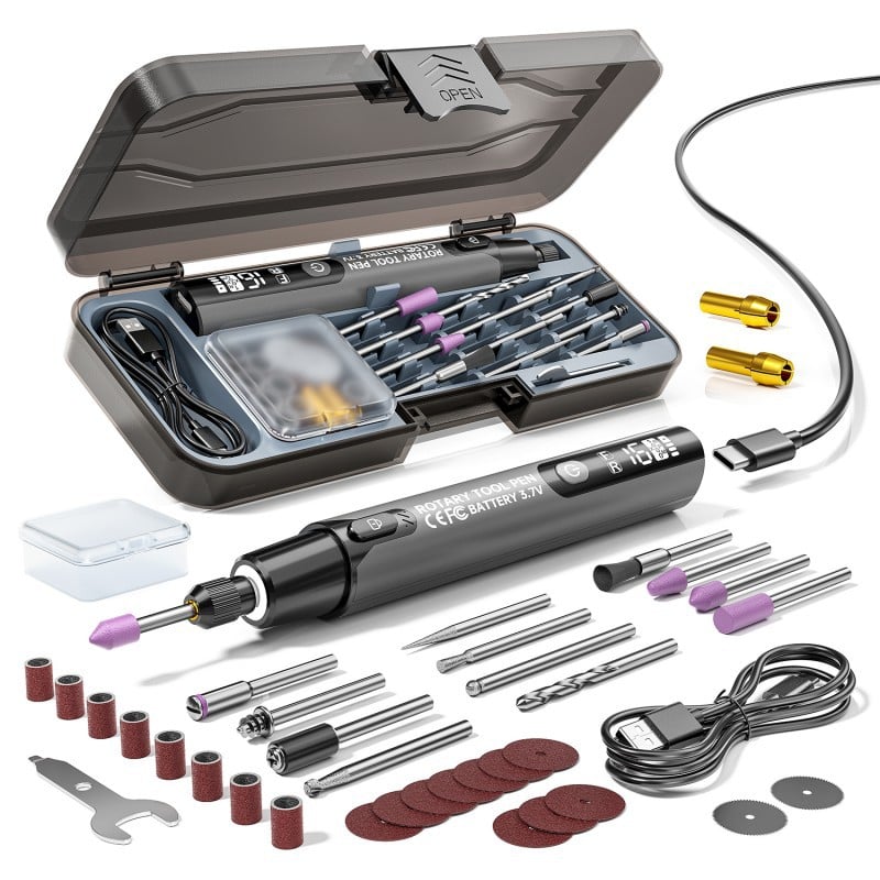 39-Piece Mini Cordless Rotary Tool Kit