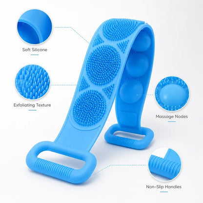 🔥HOT SALE 48% OFF🔥Long Silicone Shower Back Scrubber Exfoliating Bath Strap