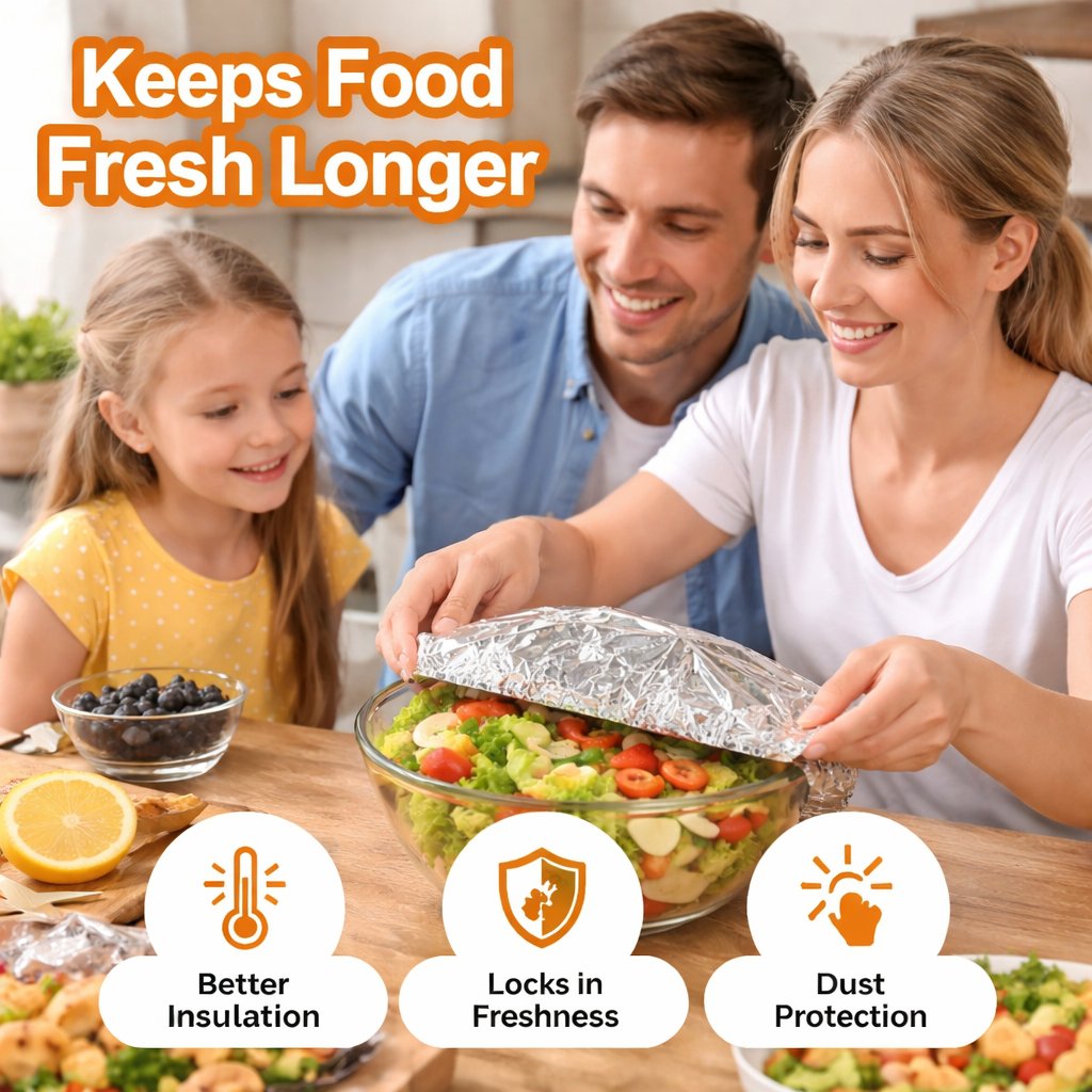 🔥Hot Sale Aluminum Foil Heat Shield Covers – No Plastic 🥘