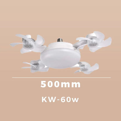 2026 New E27 Socket Ceiling Fan Light - 2-in-1 Silent LED Fan with Remote Control, Energy-Saving Cooling & Lighting Combo for Home Bedroom Kitchen