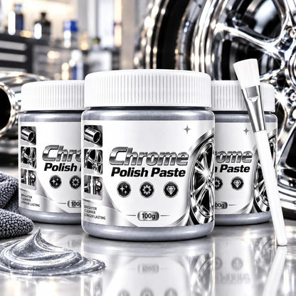 🔥Buy More Save More🔥Metal Chrome Polish & Restorer Paste with Brush