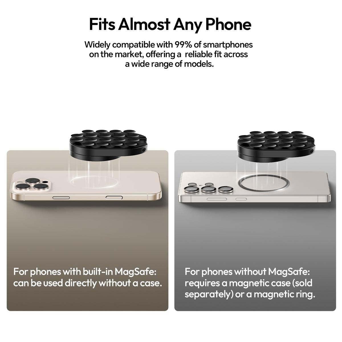 📱3-in-1 Magnetic Phone Mount | 18 Suction Cups, 360° Rotation, Desktop & Wall Holder for iPhone 17/16/15/14