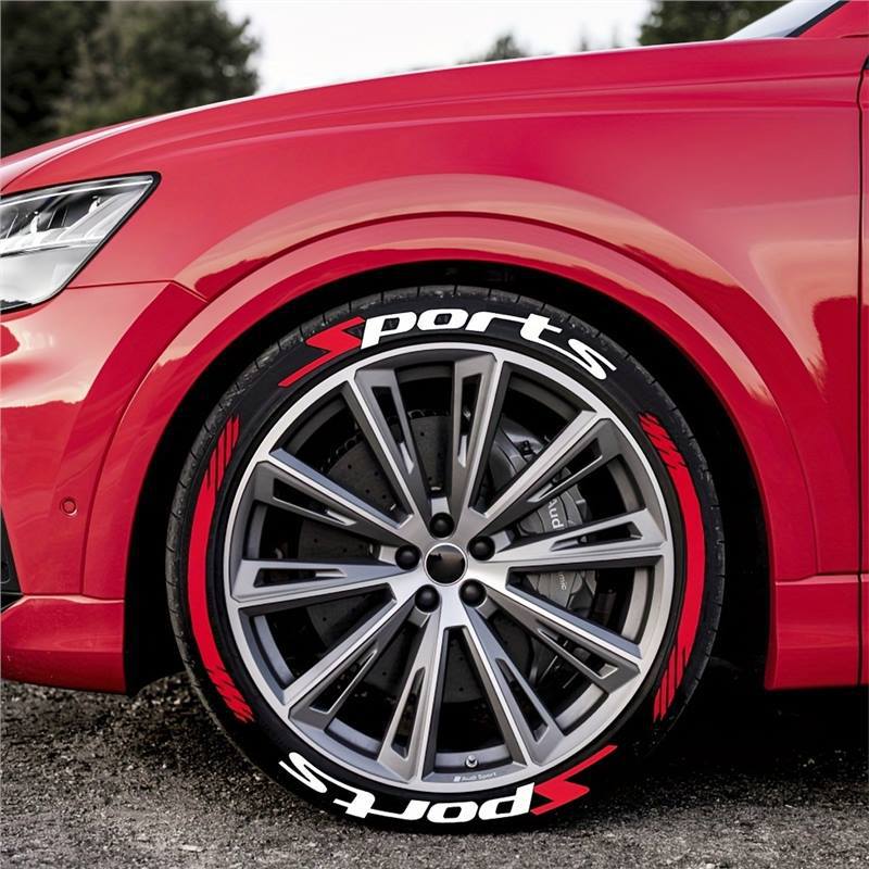 🔥 8PCS 3D Tire Lettering Stickers – Thickened Wheel Sidewall Decals for Cars & Motorcycles