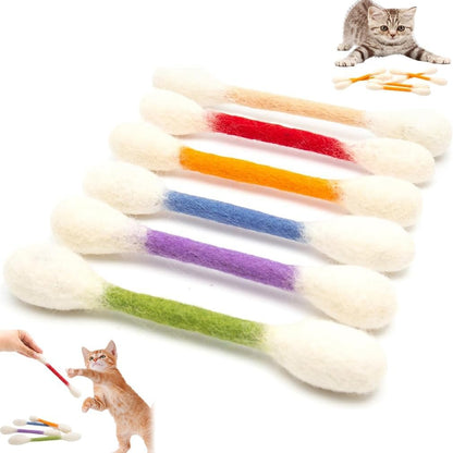 Cotton Swab-Shaped Cat Toy
