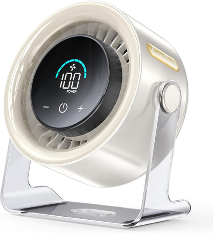 USB Desk Fan for Bedroom: 120° Rotating Small Rechargeable Battery Desktop Fans for Bedroom Home Office