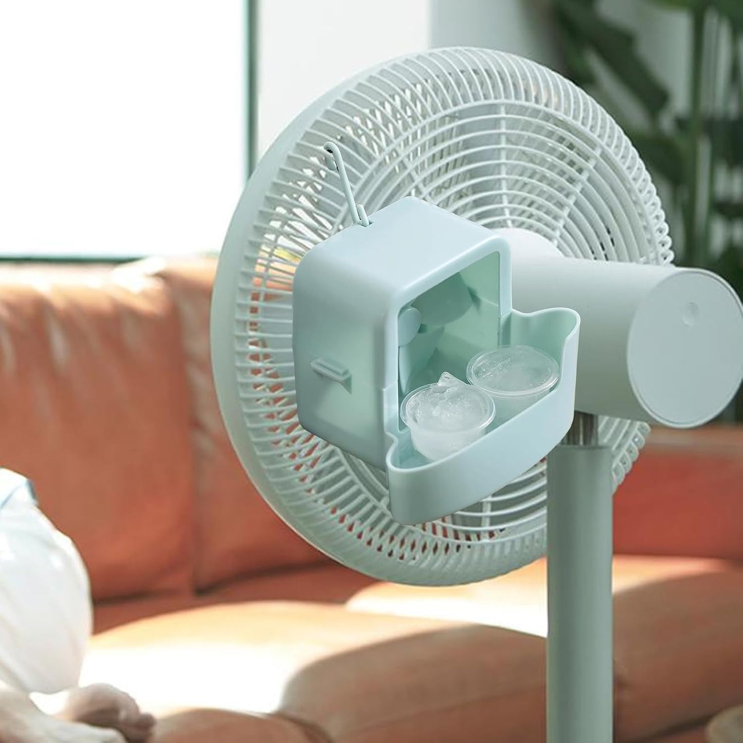 Hangable Ice Cooling Fan Attachment