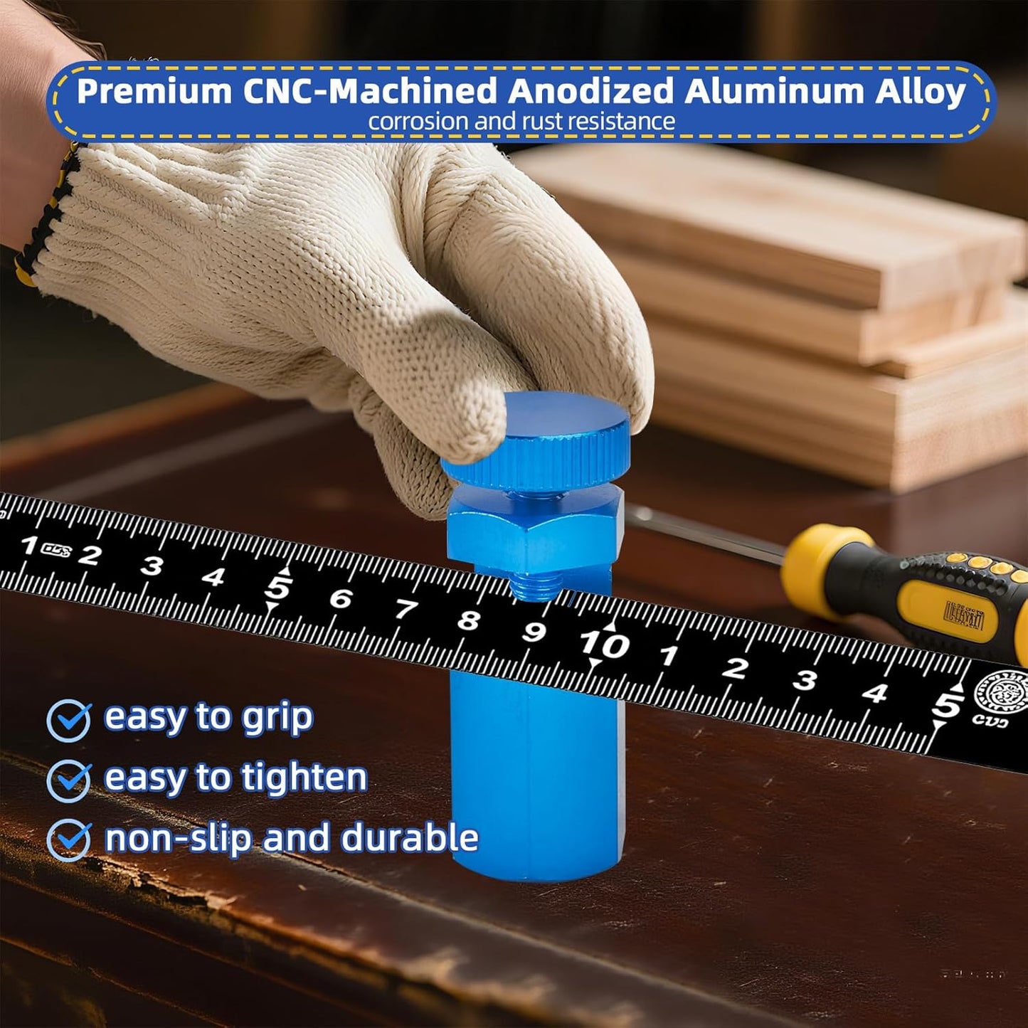 🛠️Tall Stair Gauges for Framing Square with Holder, for Carpentry Squares, Framing Jig Circular Saw