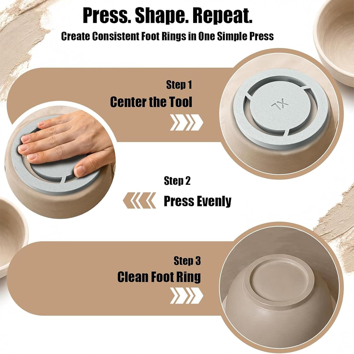 🔥Last Day 48% OFF - Pottery Foot Ring Tool