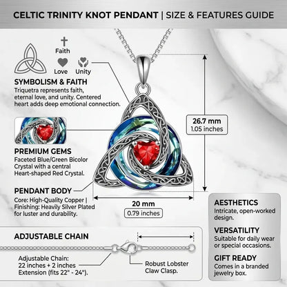Birthstone Celtic Knot Necklace for Women
