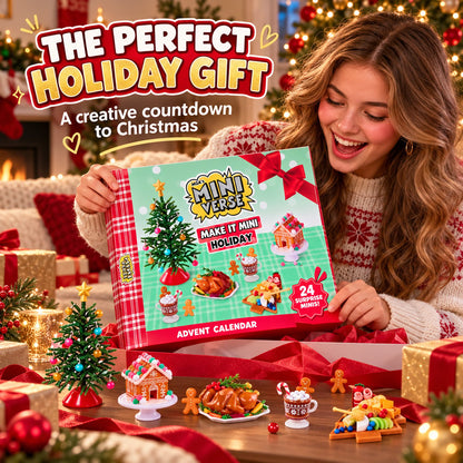 ⏰ LAST DAY 49% OFF - 🎄 24-Day Holiday Miniature Advent Calendar | Craft Your Magic