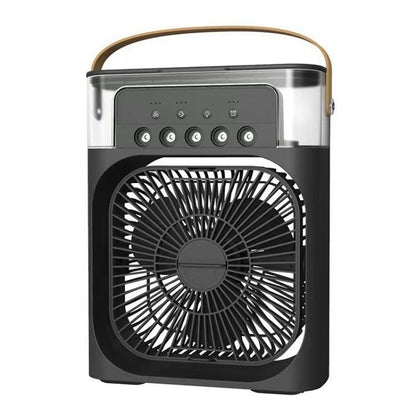 Portable Misting Desk Fan – USB Rechargeable Air Cooler with 3 Speeds & Humidifier
