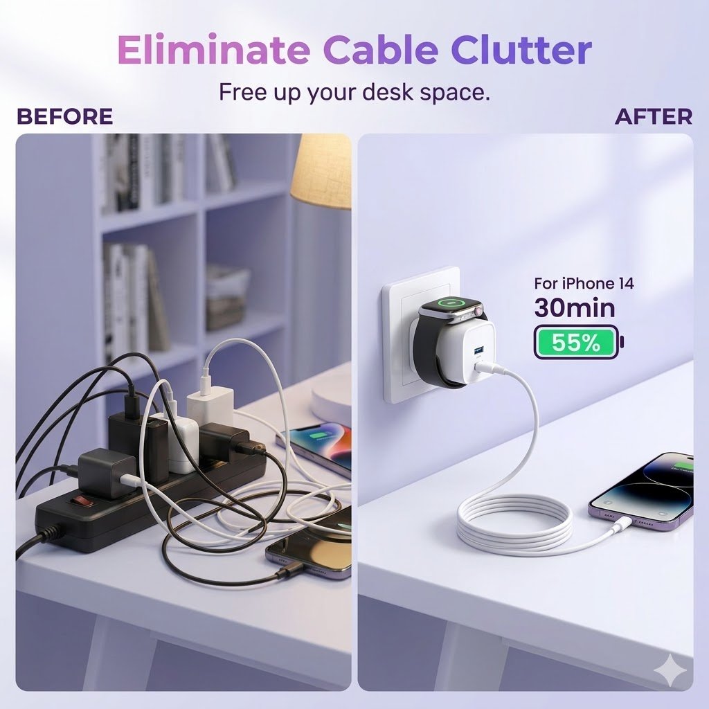 3-in-1 Magnetic Charger – One Compact Charging Station for All Your Apple Devices