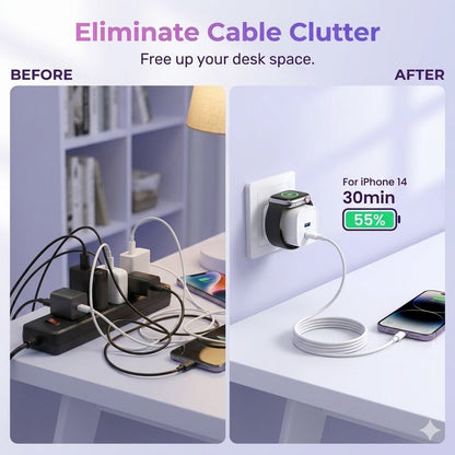 3-in-1 Magnetic Charger – One Compact Charging Station for All Your Apple Devices