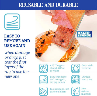 Tearable rainbow lazy cleaning cloth